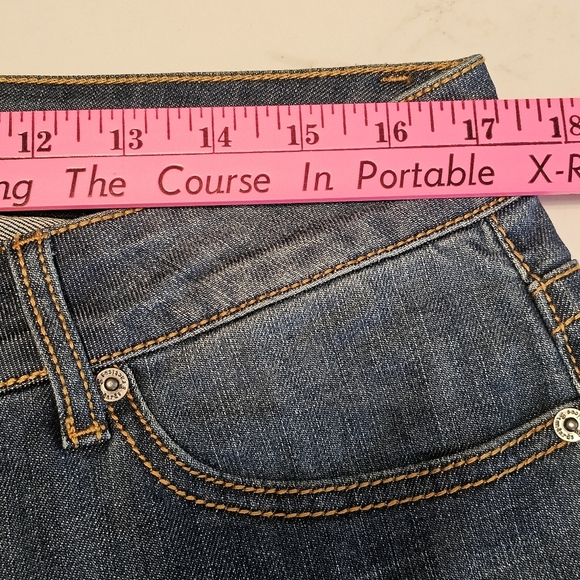 Standards & Practices Distressed Patchwork Straight Leg Jeans Size 14 - Picture 8 of 14